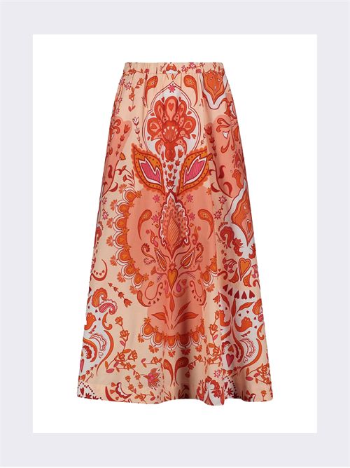 GAUDÌ JEANS long skirt with paisley print GAUDI JEANS | 611BD75008615023-01